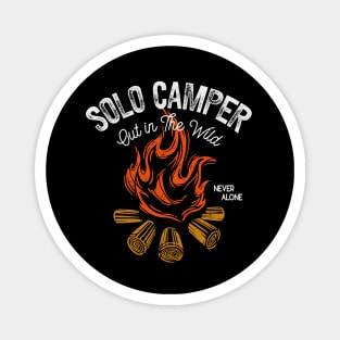 I Love Camping Solo Campers Campfire Magnet